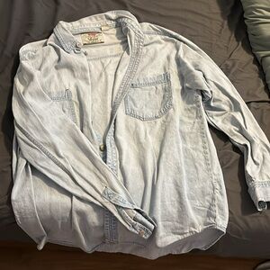 Vintage 90s Levi’s Red-Tab Denim Button Shirt 1997 Work Shirt Men’s XL Blue